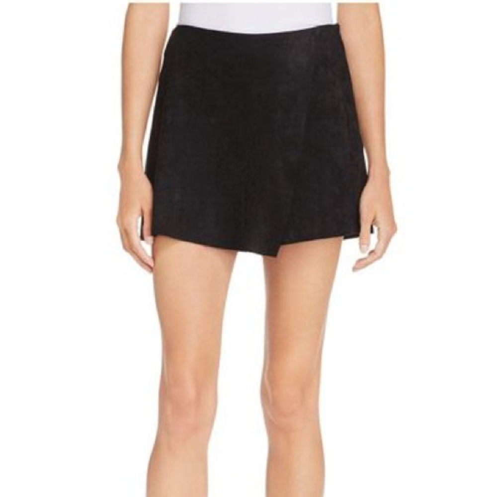 AQUA Black Suede Skort NWT